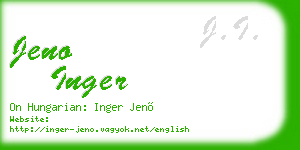 jeno inger business card